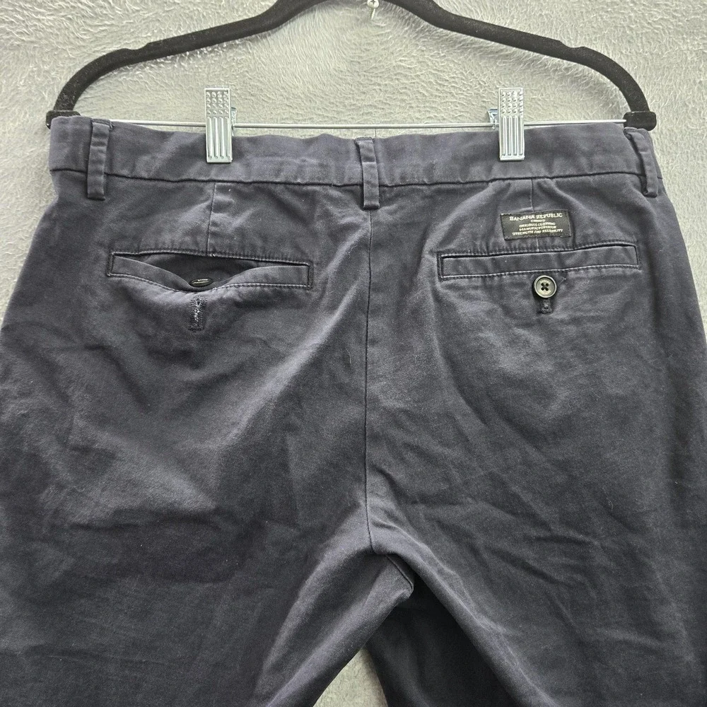 Banana Republic Men Pants 32X30 Blue Chino Mason Button 28